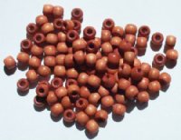 100 5x6mm Light Brown Crow Wood Beads